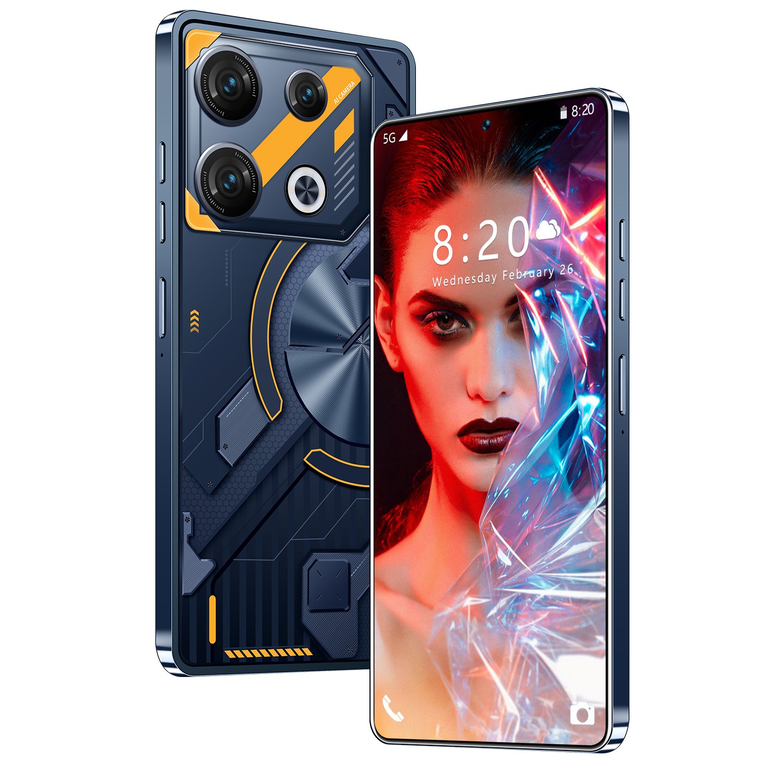 JQ-GT10 Pro AJ22 7.3HD+ Full Screen 16GB+1TB Camera 78MP+108MP Snapdragon8gen3 10core Face recognition dual sim Mobile Phone